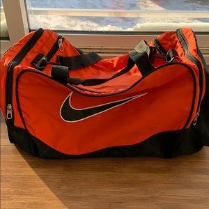 Orange Nike Duffle Bag